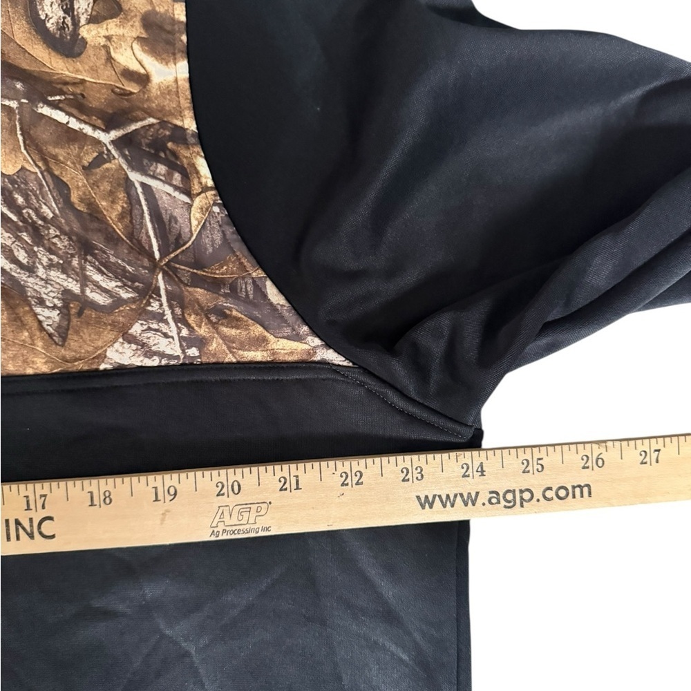 Under Armour Large Realtree Camo Quarter Zip Fleece Pullover Black Hunting AA23 - Picture 2 of 9